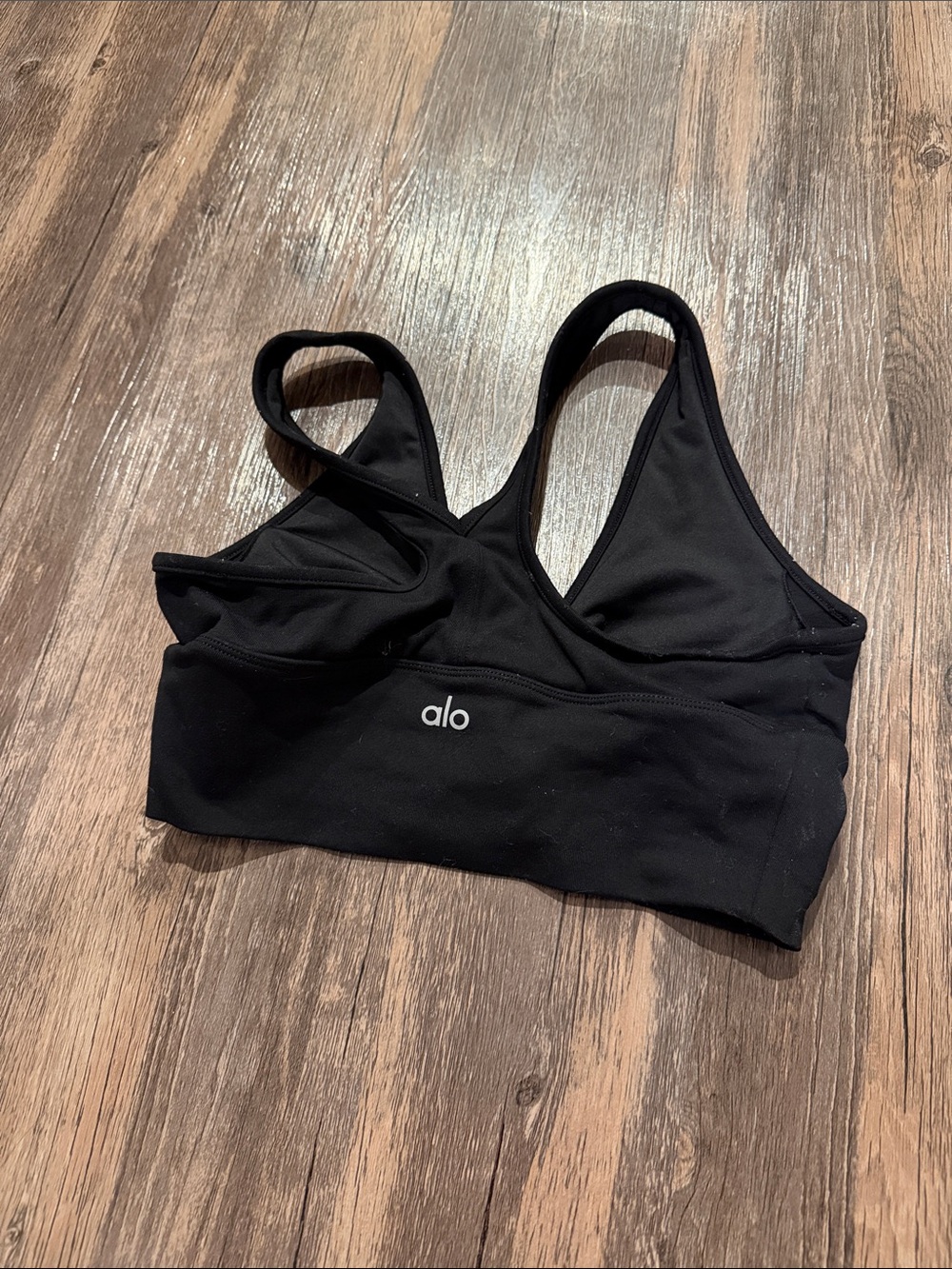 ALO Yoga Black Strappy Sports Bra
